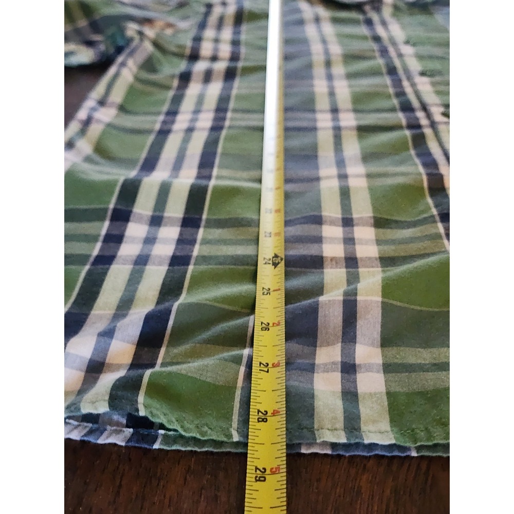 Levi's Mens Shirt, Size S, Green Plaid, Button Down, Short Sleeve, Cotton - Picture 6 of 7